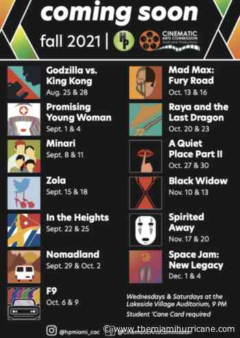 Cinematic Arts Commission shows free films on campus every week - The Miami Hurricane