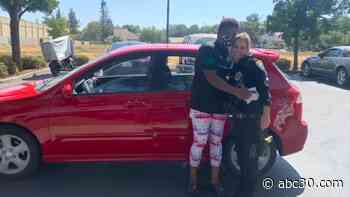 Merced police officer helps gift car to massage therapist