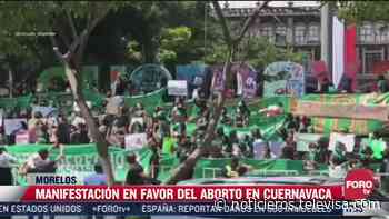 Manifestación en favor del aborto en Cuernavaca - Noticieros Televisa