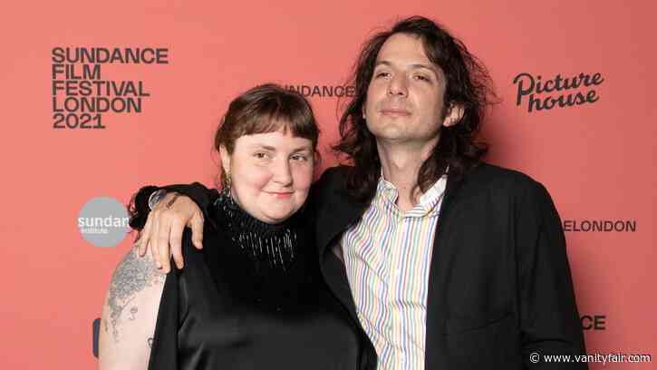 Lena Dunham Got Married in Three Custom Dresses and “Claudia Schiffer–On–the–Versace–Runway” Hair - Vanity Fair