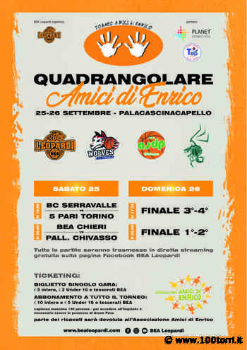 CHIERI, BASKET. BEA LEOPARDI - TORNEO "AMICI DI ENRICO" - CentoTorri