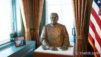 Harris puts bust of Justice Marshall in her office