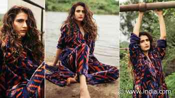 Fatima Sana Shaikh is a Vision in a Printed Velvet Blazer And Pants Set| See Pictures - India.com