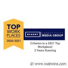 Criterion Wins Hearst Connecticut Top Workplaces Award for Second Consecutive Year - WebWire