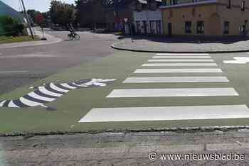 Beurtelings verkeer aan kerk van Millegem voor werken ZEBRApad
