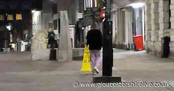 Gloucester police catch city centre reveller who took 'a cone for a walk' - Gloucestershire Live