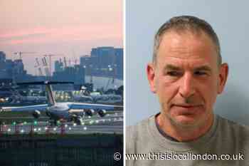 Man glues himself to plane roof at London City Airport