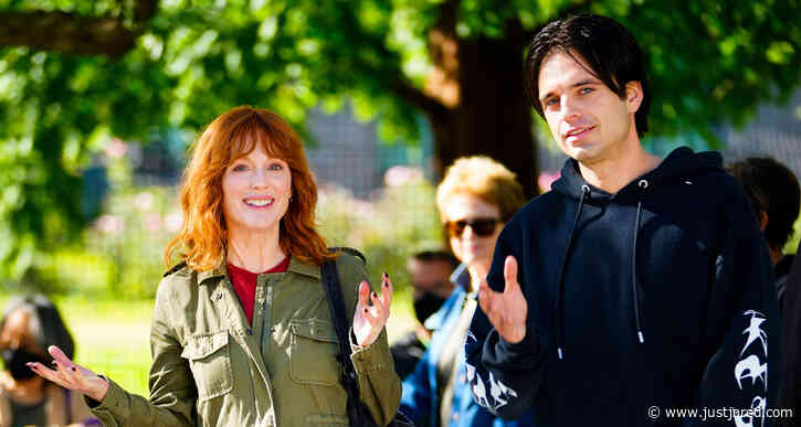 Sebastian Stan & Julianne Moore Get to Work Filming 'Sharper' in NYC