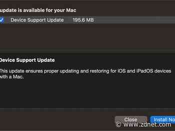 Apple releases "Device Support Update" for macOS Big Sur.