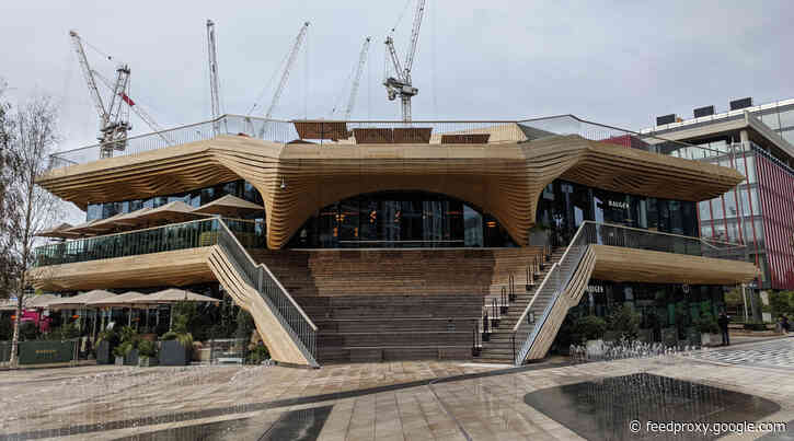 A wooden pavillion appears in Stratford