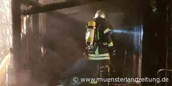 Vermeintlicher Heckenbrand: Gartenhütte steht komplett in Flammen - Münsterland Zeitung