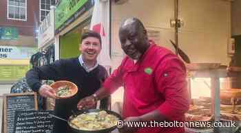 We try lamb testicles at Bolton Market street food stall Nkono