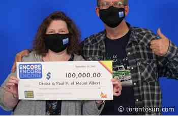 $100K lottery win a wonderful 'shock' for Mount Albert couple - Toronto Sun