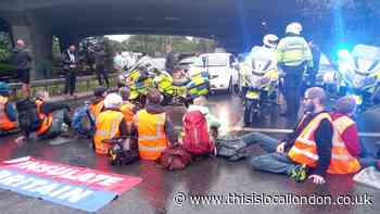 Insulate Britain protesters glue hands to M25 near Enfield
