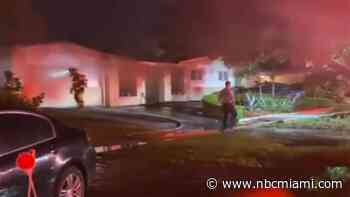 Miami-Dade Firefighters Battle Blaze at Cutler Bay Home
