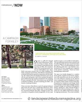 A CAMPAIGN FOR KILEY - Landscape Architecture Magazine