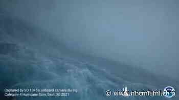Ocean Drone Captures Never-Before-Seen Footage Inside  Category 4 Hurricane Sam