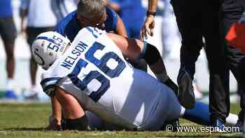 Colts G Nelson to miss 1st career start vs. Miami
