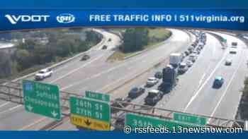 10-vehicle crash | Southbound lanes of Monitor-Merrimac Memorial Bridge-Tunnel backed up