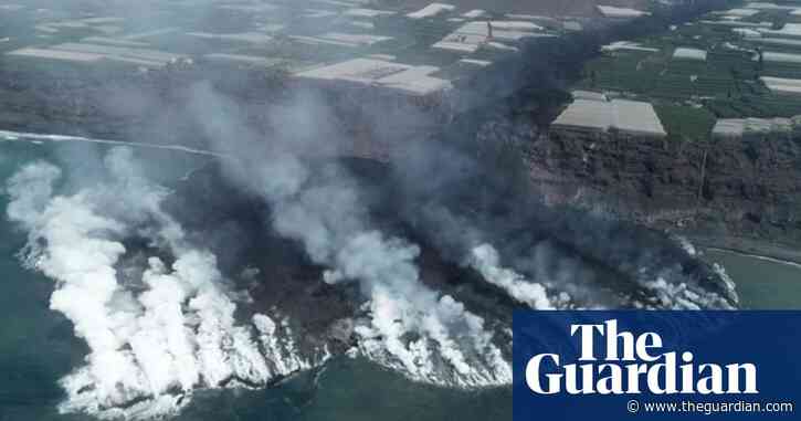 Drone footage shows path of devastation from La Palma's Cumbre Vieja volcano – video