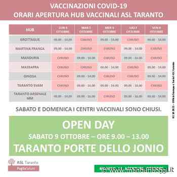 Vaccinazione Covid: l'hub di Manduria aperto martedì 5 e giovedì 7 ottobre - ManduriaOggi