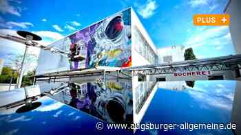 Goethe und Froschkönig: Ein riesiges Graffiti für die Stadtbücherei Neu-Ulm