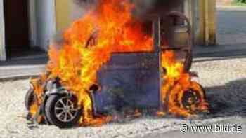 Sachsen: Hier verbrennt ein Elektro-Flitzer - BILD