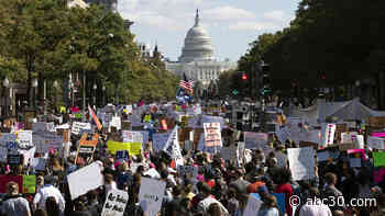 Motivated by restrictive new abortion law in Texas, women's marches sweep country