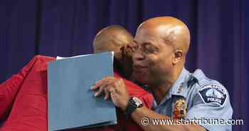 Minneapolis Police Chief Arradondo speaks to friendly crowd about hopes for future of department
