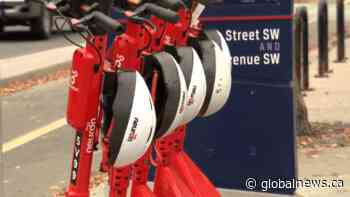 Safety advocates are calling for more education, legislation on e-scooter helmet use in Calgary