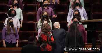 October general conference: President Nelson greets multicultural choir - Deseret News