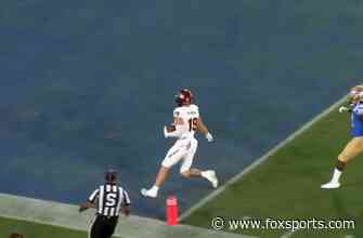 Jayden Daniels finds Ricky Pearsall for a 54-yard touchdown giving ASU lead over UCLA, 24-20