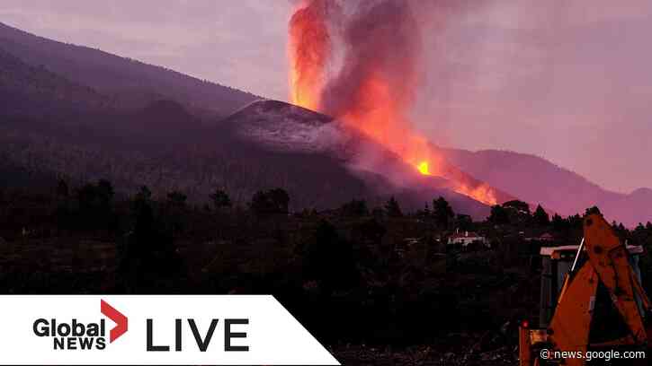 La Palma volcano: Smoke, ash continue to spew from volcano as lava flows towards sea | LIVE - Global News