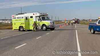 One person injured in collision of semi and dump truck - Lethbridge News Now