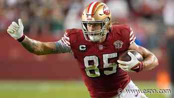 TE Kittle active for 49ers despite injured calf