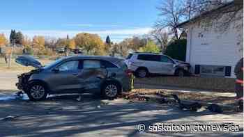Saskatoon home damaged after vehicle collision in Varsity View