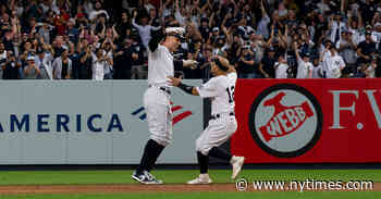 Yankees and Red Sox Will Meet in Wild-Card Game