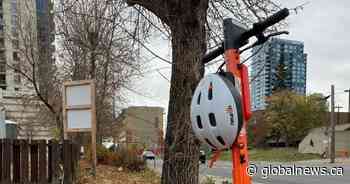 Safety advocates push for increased helmet use on e-scooters in Calgary - Globalnews.ca