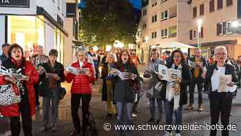Danke-Demo in Nagold: Zum Tag der Deutschen Einheit wird gesungen