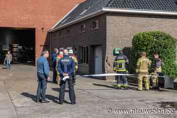 Vuilniswagen botst tegen gevel