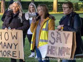 Women protest gender violence in Nonsuch Park