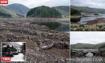 A village deliberately flooded to create a reservoir in the 1930s REAPPEARS