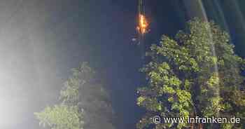 Memmelsdorf: Vodafone-Sendemast brannte lichterloh - Polizei gibt Ermittlungsstand bekannt