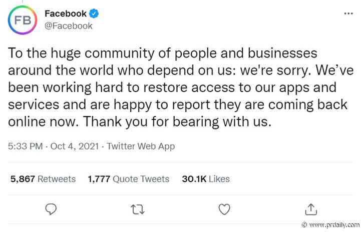 Facebook explains service interruption, 52% of Americans don’t trust social media, and Jamie Dimon irks with MLK comparison