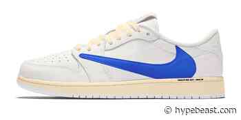 Travis Scott x fragment design Air Jordan 1 Low "White/Blue/Sail" Surfaces - HYPEBEAST