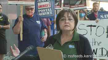 Postal unions protest delivery slowdown