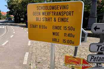 Borden herinneren aan afspraken rond werfverkeer in schoolomgevingen