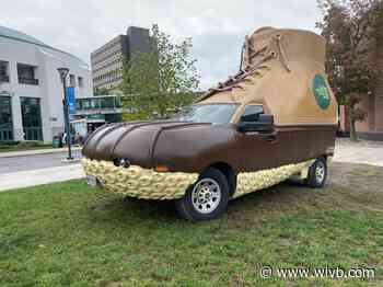 The L.L. Bean "Bootmobile" rolls onto campus at UB North