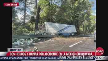 Dos personas resultan gravemente heridas tras accidente protagonizado por tráiler en la México-Cuernavaca - Noticieros Televisa