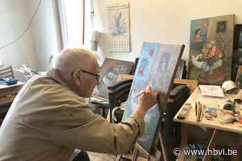 Gabi Konings (90) schildert nog steeds met jeugdig enthousia... (Riemst) - Het Belang van Limburg Mobile - Het Belang van Limburg